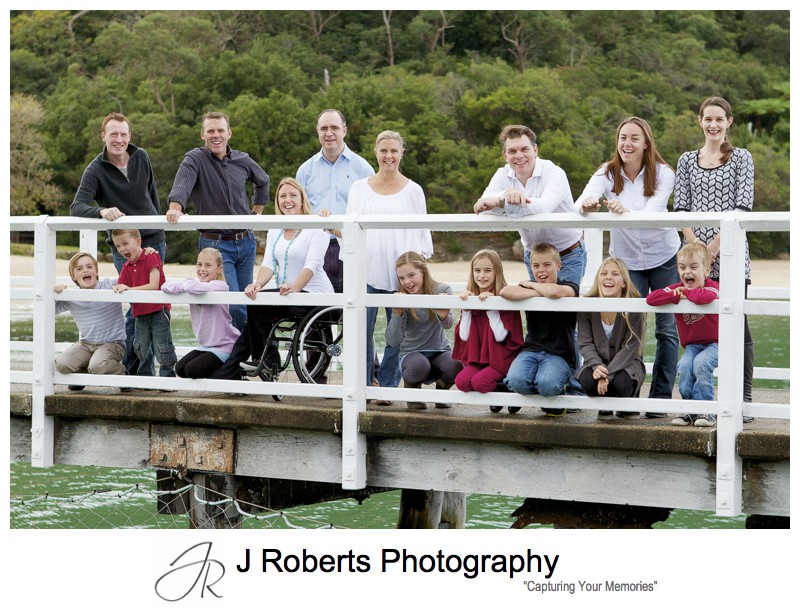 Family on the pier at Clifton Gardens Mosman - sydney family portrait photography 